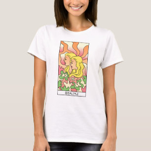 Camiseta Rótulo Gemini Zodiac Resumen Art Vintage