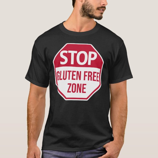 Camiseta Rótulo Gluten Free Stop (Anverso)
