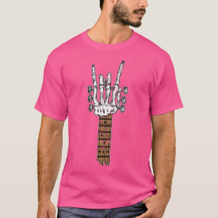 Camiseta Rótulo grueso de guitarra rock de mano de Roca de