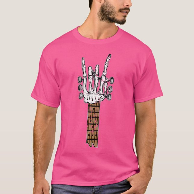 Camiseta Rótulo grueso de guitarra rock de mano de Roca de  (Anverso)