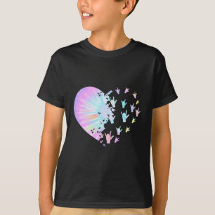 Camiseta Rótulo Idioma Apoyo corazón Concienciación de la g