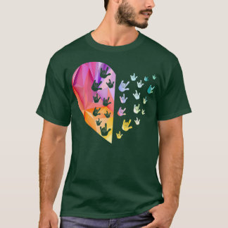 Camiseta Rótulo Idioma Heart ASL Regalo Sordo Regalo ASL