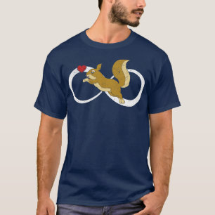 Camiseta Rótulo Infinito ardilla de animales de la selva Lo