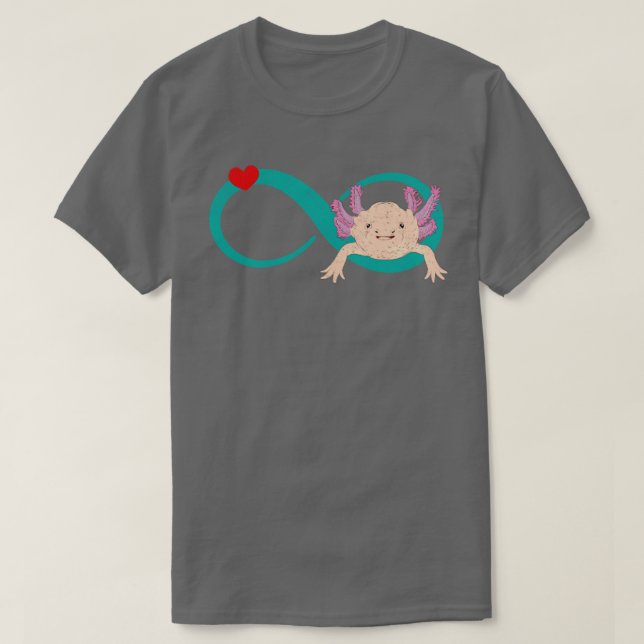 Camiseta Rótulo Infinity de Salamander Mexicano Axolotl Lov (Diseño del anverso)