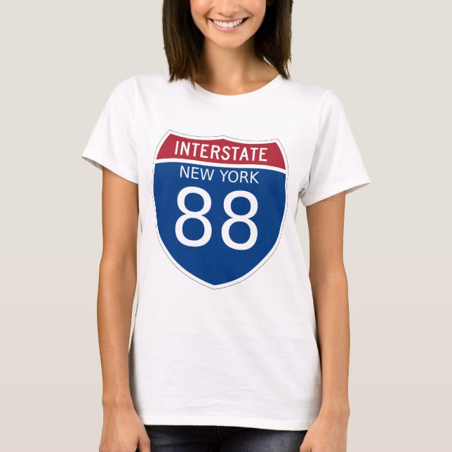Camiseta Rótulo Interestatal de Nueva York (Anverso)