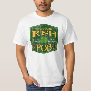 Camiseta Rótulo irlandés personalizado del Pub