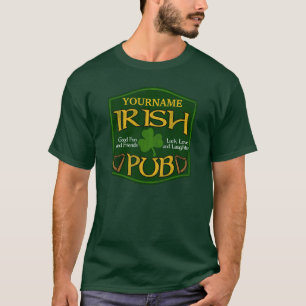 Camiseta Rótulo irlandés personalizado del Pub