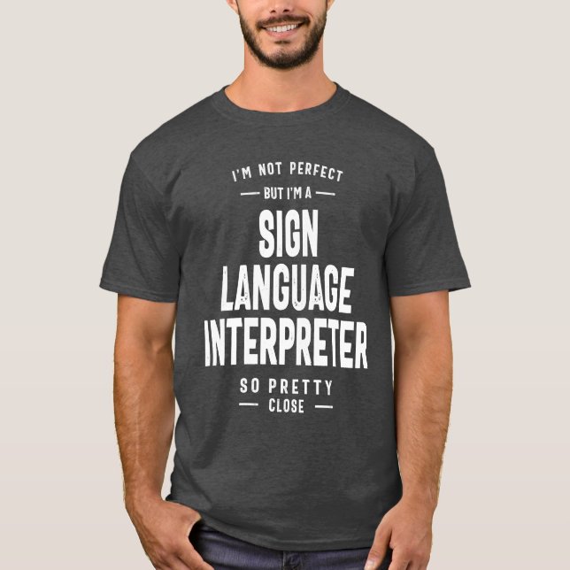 Camiseta Rótulo Language Interpreter Gift Funny Job Title (Anverso)