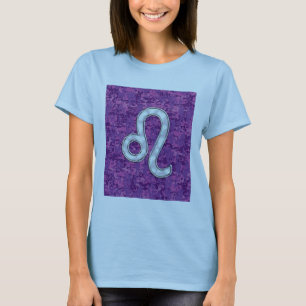 Camiseta Rótulo Leo en Camuflaje Digital de la Fuchsia Rosa