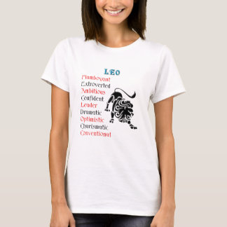 Camiseta Rótulo Leo Horoscope Zodiac