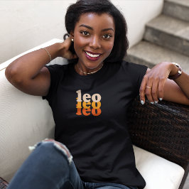 Camiseta Rótulo Leo Zodiac | Color de la alimentación del N