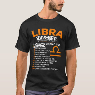 Camiseta Rótulo Libra Astrología Zodiac