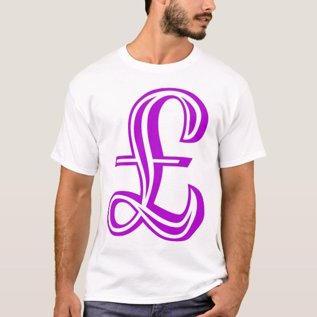 Camiseta Rótulo Libra - Púrpura (Anverso)