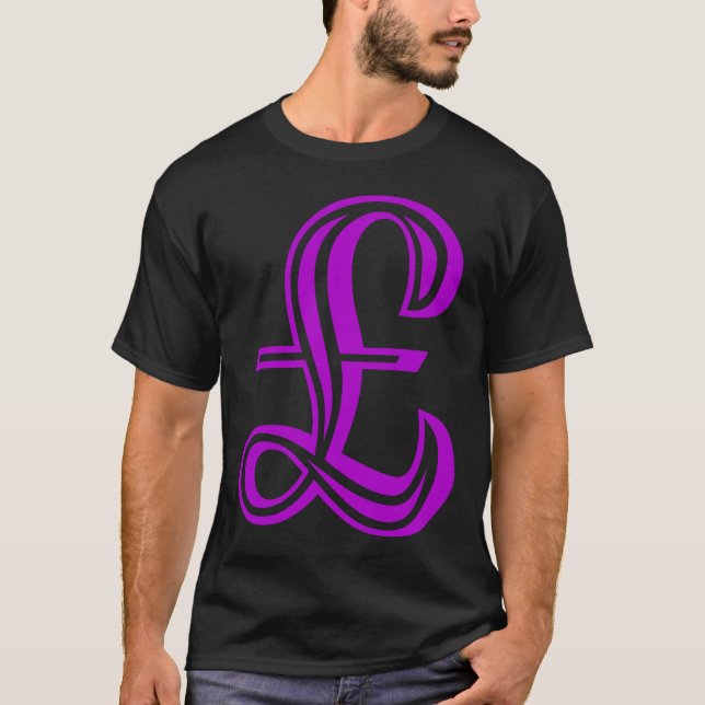 Camiseta Rótulo Libra - Púrpura (Anverso)