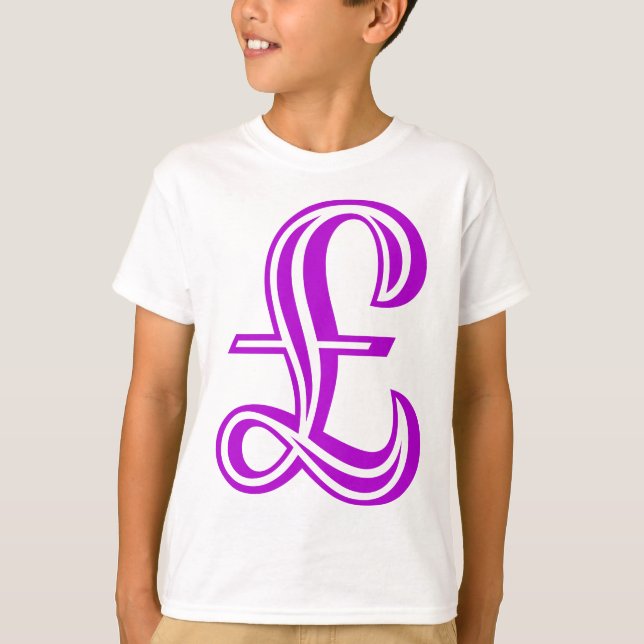 Camiseta Rótulo Libra - Púrpura (Anverso)