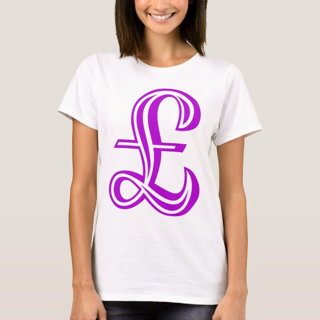 Camiseta Rótulo Libra - Púrpura (Anverso)