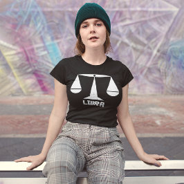 Camiseta Rótulo Libra Zodiac