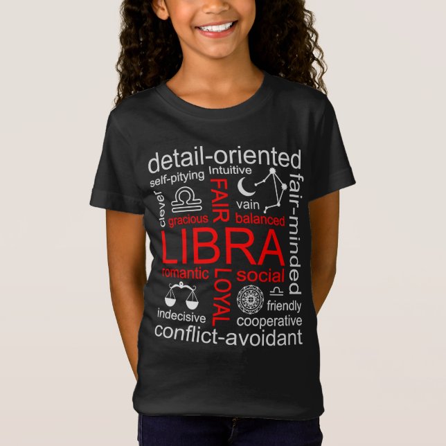 Camiseta Rótulo Libra Zodiac (Anverso)