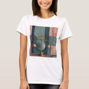 Camiseta Rótulo Libra Zodiac Amantes de la armonía