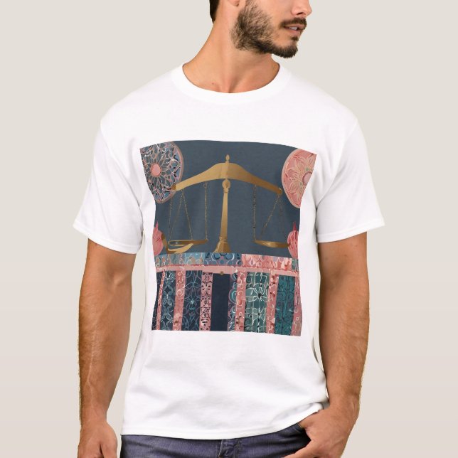 Camiseta Rótulo Libra Zodiac para los amantes de la armonía (Anverso)