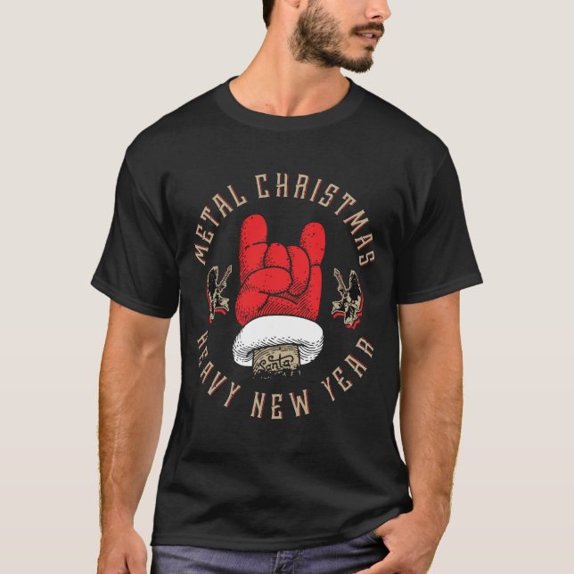 Camiseta Rótulo Metalizado de Santa Crafting: Diseño de Año (Anverso)