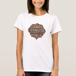 Camiseta Rótulo Metalizado Gistoso Para Black Watch Tavern 
