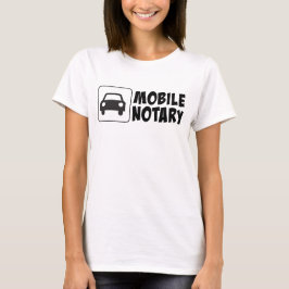 Camiseta Rótulo móvil del coche del notario público