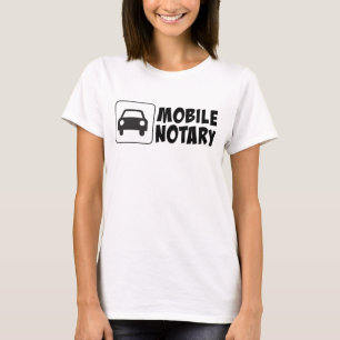 Camiseta Rótulo móvil del coche del notario público