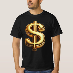 Camiseta Rótulo negro y oro