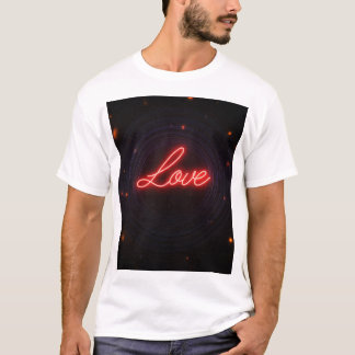 Camiseta Rótulo Neon Love