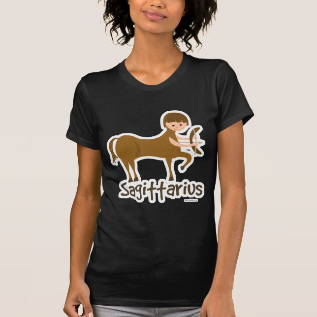 Camiseta Rótulo Personalizado de Astrología Sagittarius Cut (Anverso)