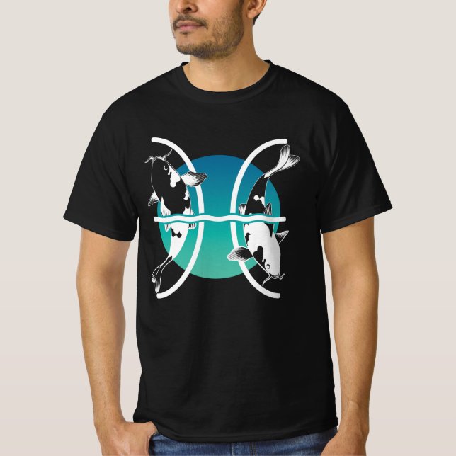 Camiseta Rótulo Pisces Zodiac (Anverso)