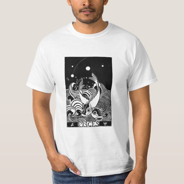 Camiseta Rótulo Pisces Zodiac (Anverso)