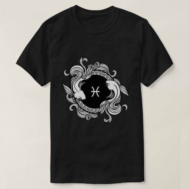 Camiseta Rótulo Pisces Zodiac (Diseño del anverso)