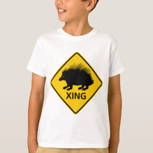 Camiseta Rótulo Porcupine Crossing Highway