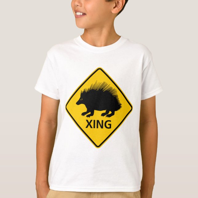Camiseta Rótulo Porcupine Crossing Highway (Anverso)