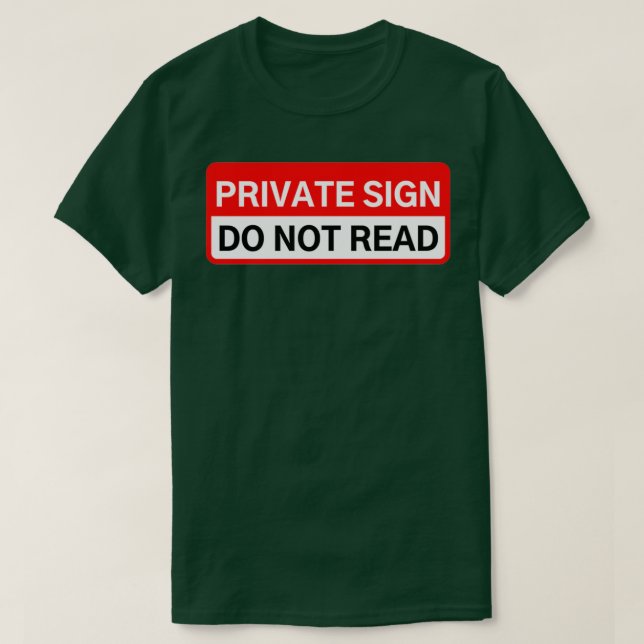 CAMISETA RÓTULO PRIVADO NO LEER (Diseño del anverso)