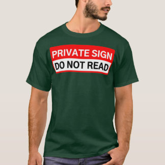 CAMISETA RÓTULO PRIVADO NO LEER