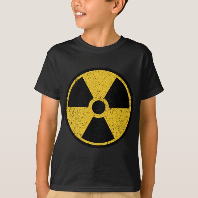 CAMISETA RÓTULO RADIAL SÍMBOLO DE ADVERTENCIA NUCLEAR RADIO (Anverso)