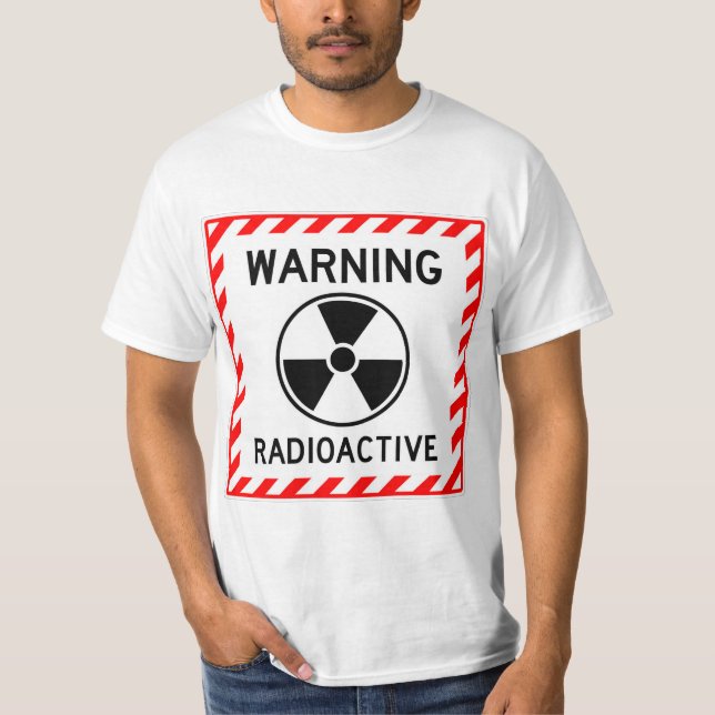Camiseta Rótulo RADIOACTIVO DE ADVERTENCIA MUY DIVERTIDA (Anverso)