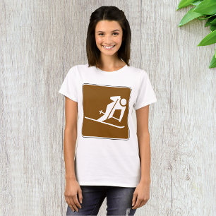 Camiseta Rótulo recreativo del área de esquí