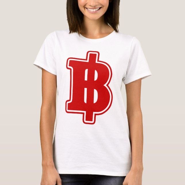 Camiseta RÓTULO RED BAHT ฿ dinero tailandés ฿ (Anverso)