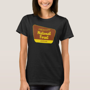 Camiseta Rótulo Retro Prescott National Forest Arizona