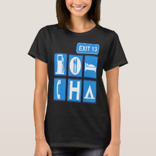Camiseta Rótulo RV Camping Road Travel Highway