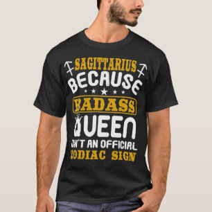 Camiseta Rótulo SAGITTARIO BADASS QUEEN ZODIAC DE MUJERES D