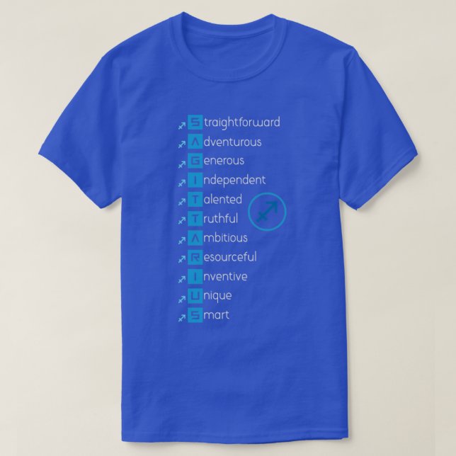 Camiseta Rótulo Sagittarius Zodiac (Diseño del anverso)