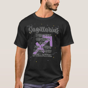Camiseta Rótulo Sagittarius Zodiac Noviembre Cumpleaños