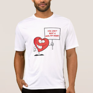 Camiseta Rótulo sano del lema del corazón adaptable