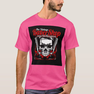 Camiseta Rótulo Skull Barber Shop