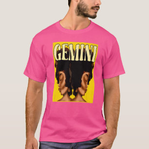 Camiseta Rótulo Sol Zodiaco Gemini Astrología Horoscopio